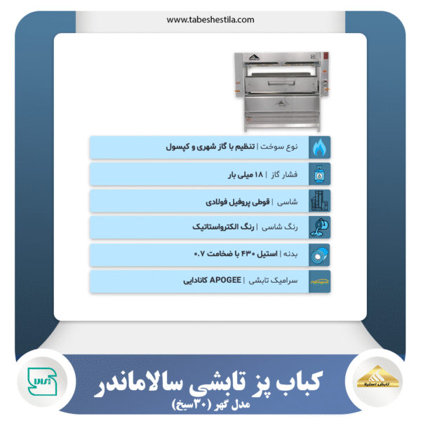 کباب پز تابشی سالاماندر مدل گهر